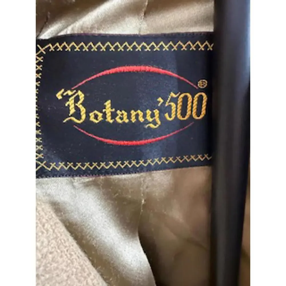 Classic Beige Botany 500 Men's Wool Blazer Coat Size 44 Long - Picture 3 of 6